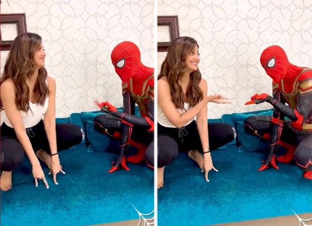Shilpa Shetty Kundra dances with Spider-Man on ‘Chura Ke Dil Mera’, pleads with him for No Way Home ticket Shilpa Shetty Kundra dances with Spider-Man on ‘Chura Ke Dil Mera’, pleads with him for No Way Home ticket