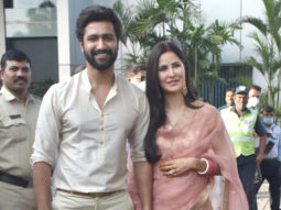 Katrina Kaif and Vicky Kaushal return to Mumbai after their wedding; couple pose for the paparazzi on arrival