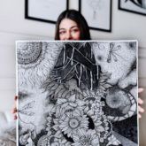 Alaya F’s intricate artwork leaves netzines stunned; actress asks people for their interpretation
