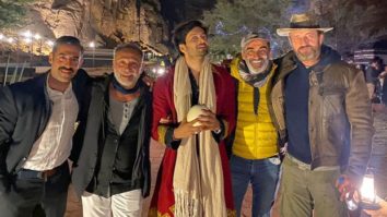 Ali Fazal captured with Gerard Butler in a fun moment on the sets of Kandahar