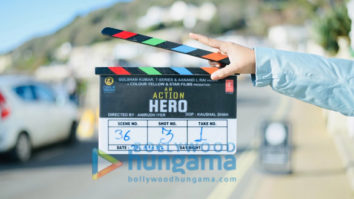 On the sets of the movie An Action Hero