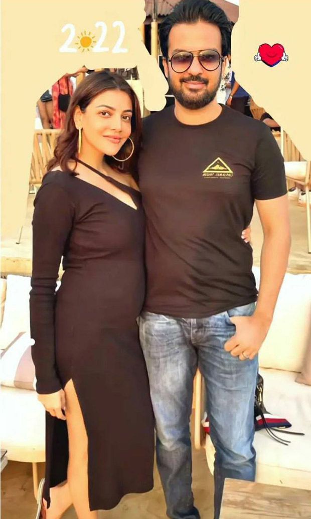 Kajal Aggarwal shares first peek of baby bump in picture with husband Gautam Kitchl Kajal Aggarwal shares first peek of baby bump in picture with husband Gautam Kitchl