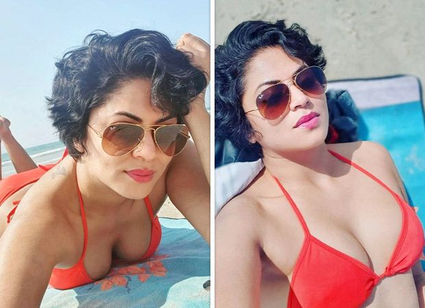 Kavita Kaushik basks in the sun in bright orange bikini, see photo