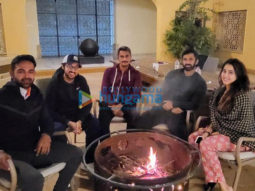 On the sets of the movie Mr And Mrs Mahi