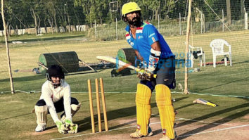 On the sets of the movie Mr And Mrs Mahi