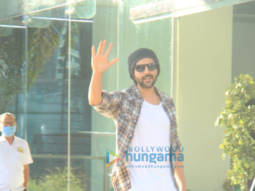 Photos: Kartik Aaryan and Nitesh Tiwari snapped at Sajid Nadiawala’s office