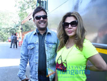 Photos: Rakhi Sawant and Ritesh Singh snapped on sets of Bigg Boss
