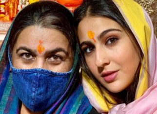Sara Ali Khan and Amrita Singh seek blessings at the Khajrana Ganesh Temple in Indore