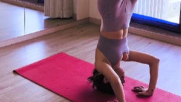 Alaya F nails the yoga headstand in her new fitness video