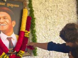 Allu Arjun visits Puneeth Rajkumar’s family home in Bengaluru, watch video
