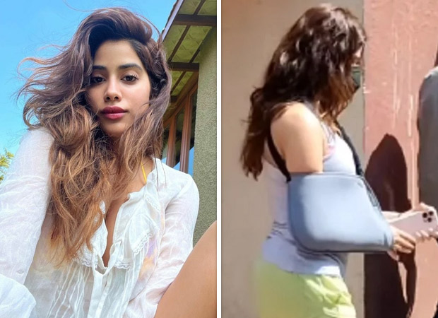 Janhvi Kapoor leaves the gym with an arm sling after an injury Janhvi Kapoor leaves the gym with an arm sling after an injury