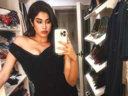 Janhvi Kapoor looks glamorous in off-shoulder black dress in her mirror selfie