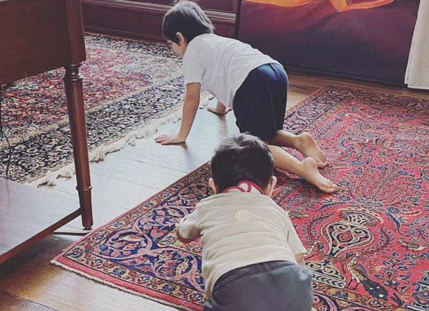 Kareena Kapoor and Saif Ali Khan's son Jeh turns one; actress shares a picture of Jeh crawling behind Taimur