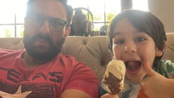 Netizens try to decode Saif Ali Khan’s puzzled expression in picture with Taimur eating ice cream- “Itni mehengi ice cream akele kha gaya”