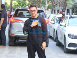 Photos: Aamir Khan piques peoples’ interest of reviving the T-Series film Mogul after being snapped outside their office in Andheri