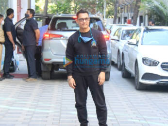 Photos: Aamir Khan piques peoples' interest of reviving the T-Series film Mogul after being snapped outside their office in Andheri