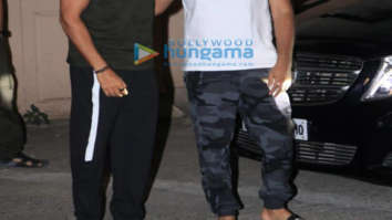 Photos: Hrithik Roshan snapped in a casual avtar sporting a tee shirt and track pants in Bandra
