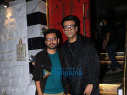 Photos: Karan Johar, Anupama Chopra, and Shakun Batra snapped post a dinner session at Tori in Bandra