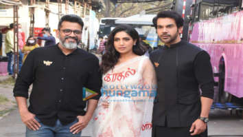 Photos: Rajkummar Rao, Bhumi Pednekar and Harshavardhan Kulkarni snapped promoting Badhaai Do