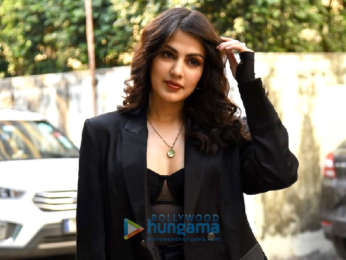 Photos: Rhea Chakraborty snapped at Radio Mirchi office