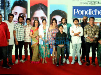 Photos: Sai Tamhankar, Amruta Khanvilkar, Neena Kulkarni and Gaurav Ghatnekar snapped at Pondicherry trailer launch at Pondicherry Cafe, BKC