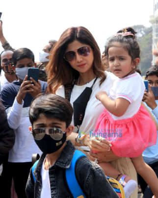 Photos: Shilpa Shetty spotted at Gateway with her family