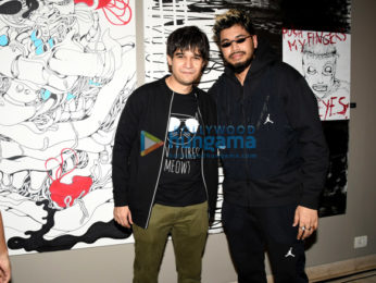Photos: Shruti Haasan, Akshara Haasan, and others at the unveiling of Santanu Hazarika's art exhibition 'BLCK'