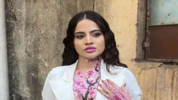 Photos: Urfi Javed poses in an all-white outfit and floral tattoo on her chest and hands