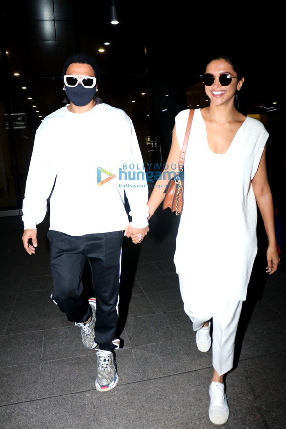 ranveer singh deepika padukone and sanya malhotra slay it in white as they get snapped at the airport 2