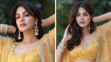 Rhea Chakraborty looks pristine in yellow lehenga for Farhan Akhtar-Shibani Dandekar’s wedding: “She finally learnt how to live in the now”