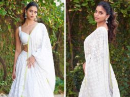 Suhana Khan turn breathtaking muse for Manish Malhotra in dreamy chikankari lehenga and jhumkis