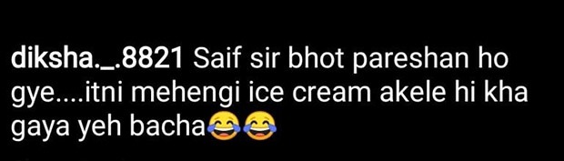 Netizens try to decode Saif Ali Khan's puzzled expression in picture with Taimur eating ice cream- "Itni mehengi ice cream akele kha gaya"