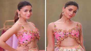 Alia Bhatt is having her sequin moment in Rs. 2.2 lakh worth pink embellished 3D embroidered shells and beads-filled lehenga