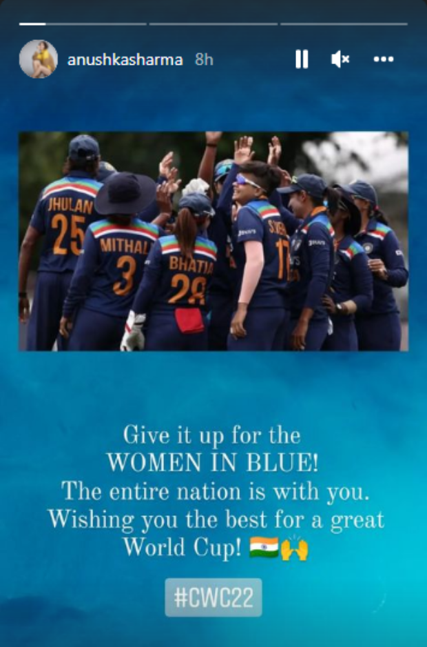Anushka Sharma praises Indian women’s cricket team as they win first match in World Cup quest - "What a flawless performance" Anushka Sharma praises Indian women’s cricket team as they win first match in World Cup quest - "What a flawless performance"
