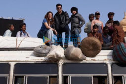 On the Sets of the movie Bachchhan Paandey