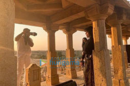 On the Sets of the movie Bachchhan Paandey