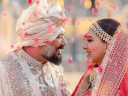 Director Luv Ranjan and Alisha Vaid pose as groom and bride in first official wedding pictures