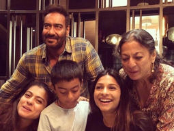 Kajol shares photo with Ajay Devgn, Yug, Tanuja from Tanishaa Mukerji’s birthday
