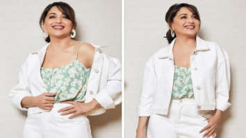 Madhuri Dixit makes ‘subtle statement’ embracing summer in white jacket and cropped pants paired with printed top worth Rs. 7,690