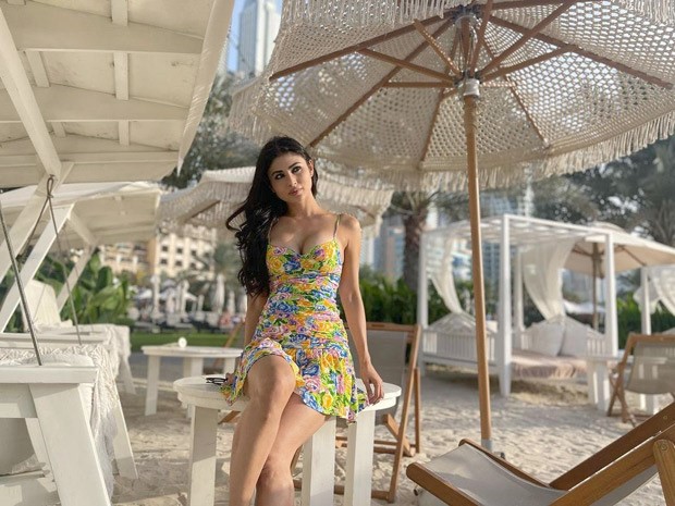 Mouni Roy is a ray of sunshine in a floral skater dress as she shares a glimpse of her beach vacation with husband Suraj Nambiar in Dubai