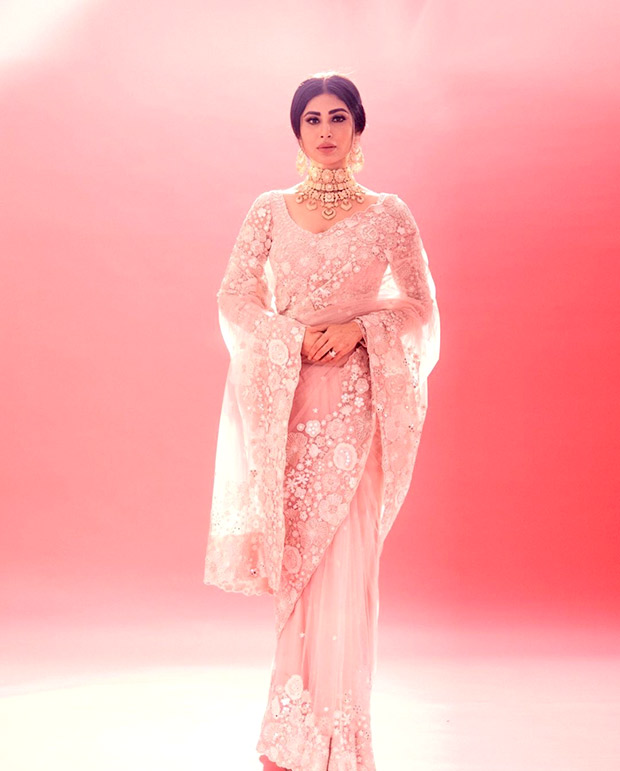 Mouni Roy steals the spotlight in elegant flowery pink saree for DID Lil' Masters