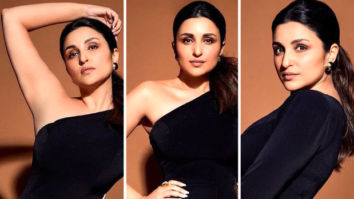 Parineeti Chopra aces one-shoulder black and gold asymmetrical bodycon with thigh-high slit worth Rs. 8,995 for Hunarbaaz