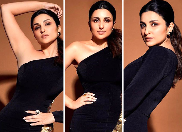Parineeti Chopra aces one-shoulder black and gold asymmetrical bodycon with thigh-high slit worth Rs. 8,995 for Hunarbaaz