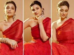 Parineeti Chopra exudes ‘old world charm’ in garnet red one-shoulder chikankari gown for Hunarbaaz