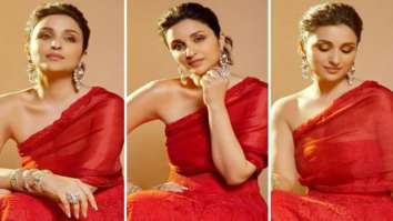 Parineeti Chopra exudes ‘old world charm’ in garnet red one-shoulder chikankari gown for Hunarbaaz