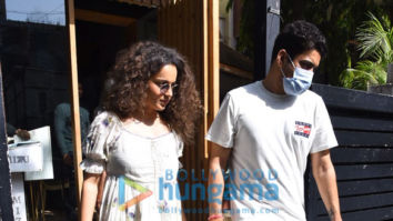 Photos: Kangana Ranaut and her brother Akshit Ranaut snapped at a restaurant in Bandra