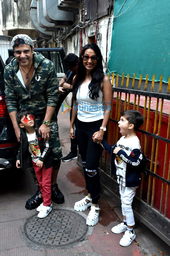 Photos: Krushna Abhishek and Kashmera Shah spotted with their kids at a clinic in Bandra Photos: Krushna Abhishek and Kashmera Shah spotted with their kids at a clinic in Bandra