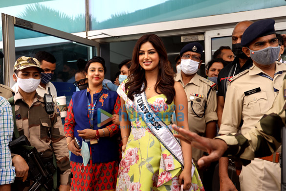 photos miss universe 2021 harnaaz kaur sandhu snapped at igi airport in new delhi 1