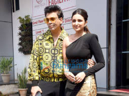 Photos: Parineeti Chopra, Karan Johar and Nora Fatehi snapped on the sets of the show Hunarbaaz