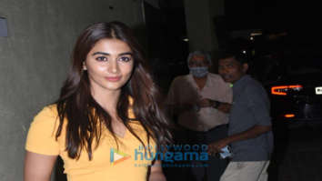 Photos: Pooja Hegde snapped outside a theatre in Mumbai